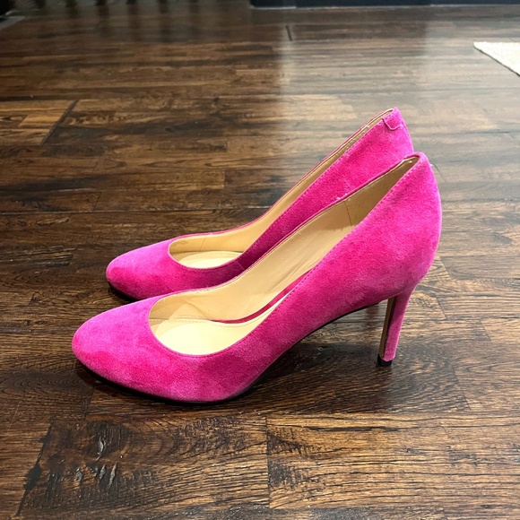 Nine West Dylan Pink Suede Pumps, Brand New - Picture 1 of 3